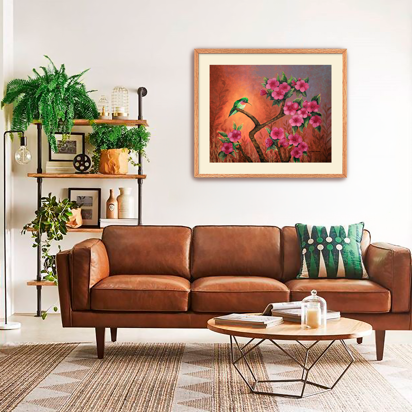 Hummingbird Sunset Fine Art Paper Print
