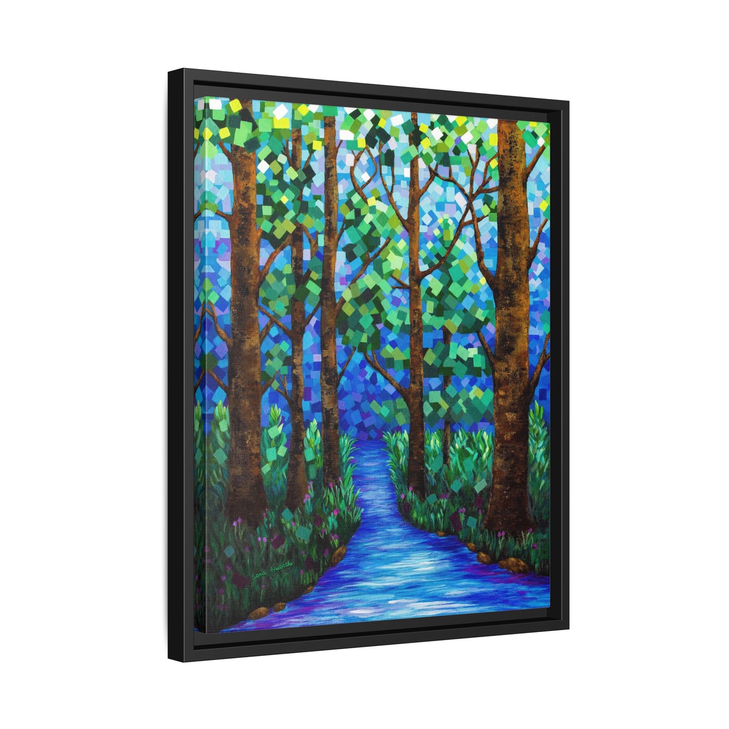 Pixel Persuasion Canvas Print, Black Frame