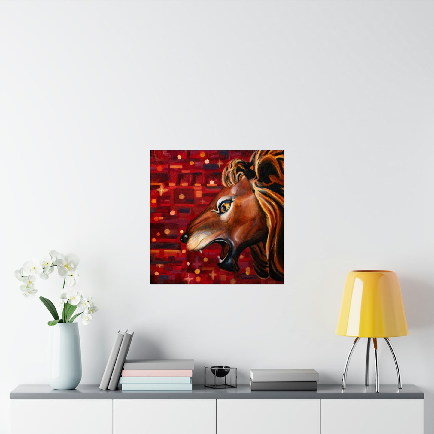 Carousel Lion Fine Art Paper Print