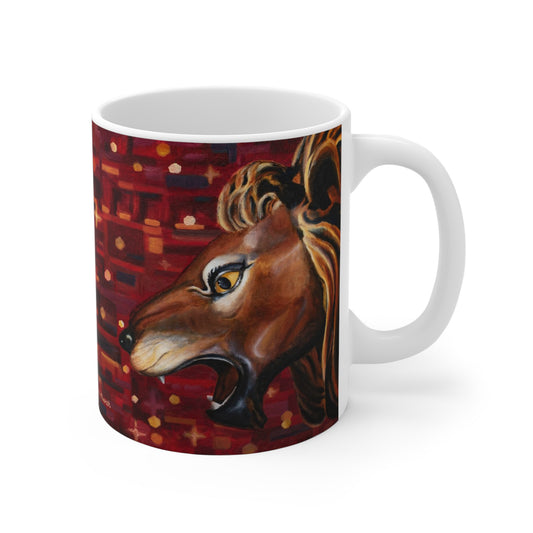 Carousel Lion Painting Mug 11oz