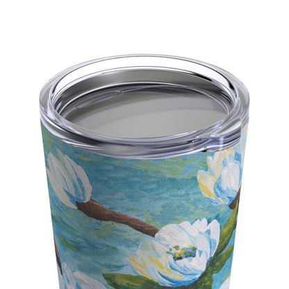 Magnolia Over Water Painting Tumbler 20oz