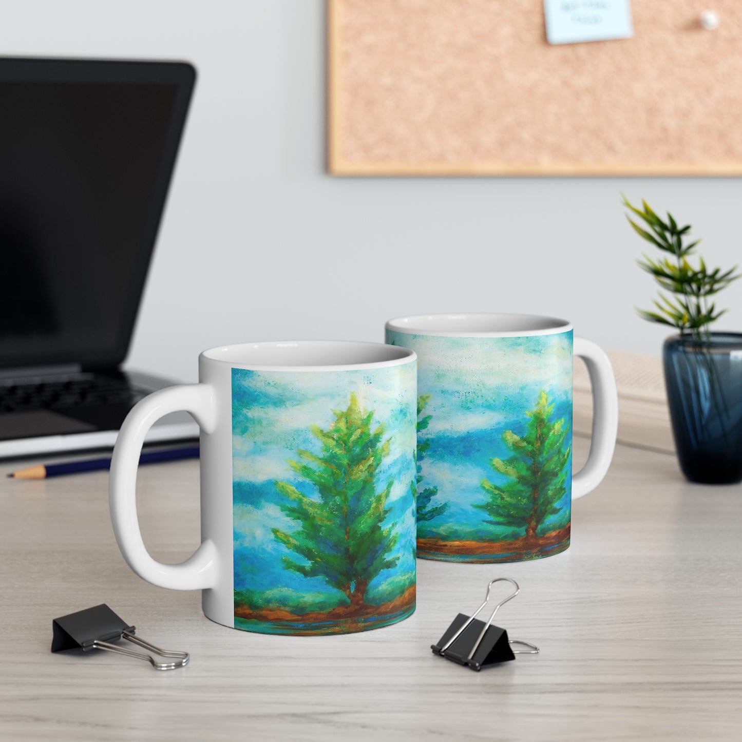 Three River Pines Painting Mug 11oz