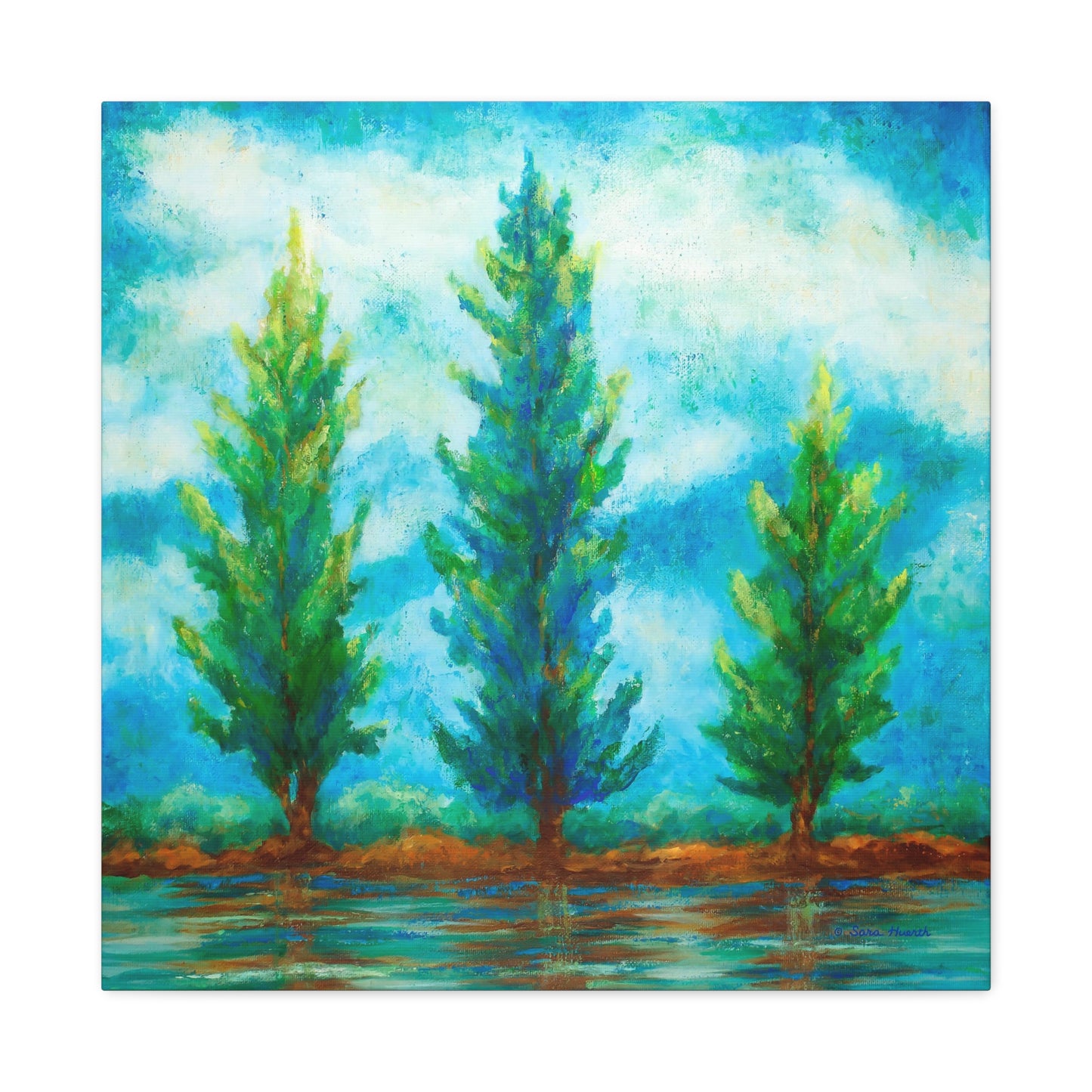 Three River Pines Canvas Print