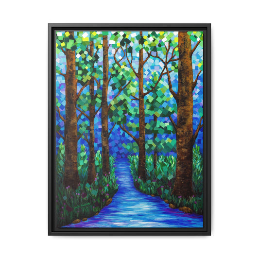 Pixel Persuasion Canvas Print, Black Frame