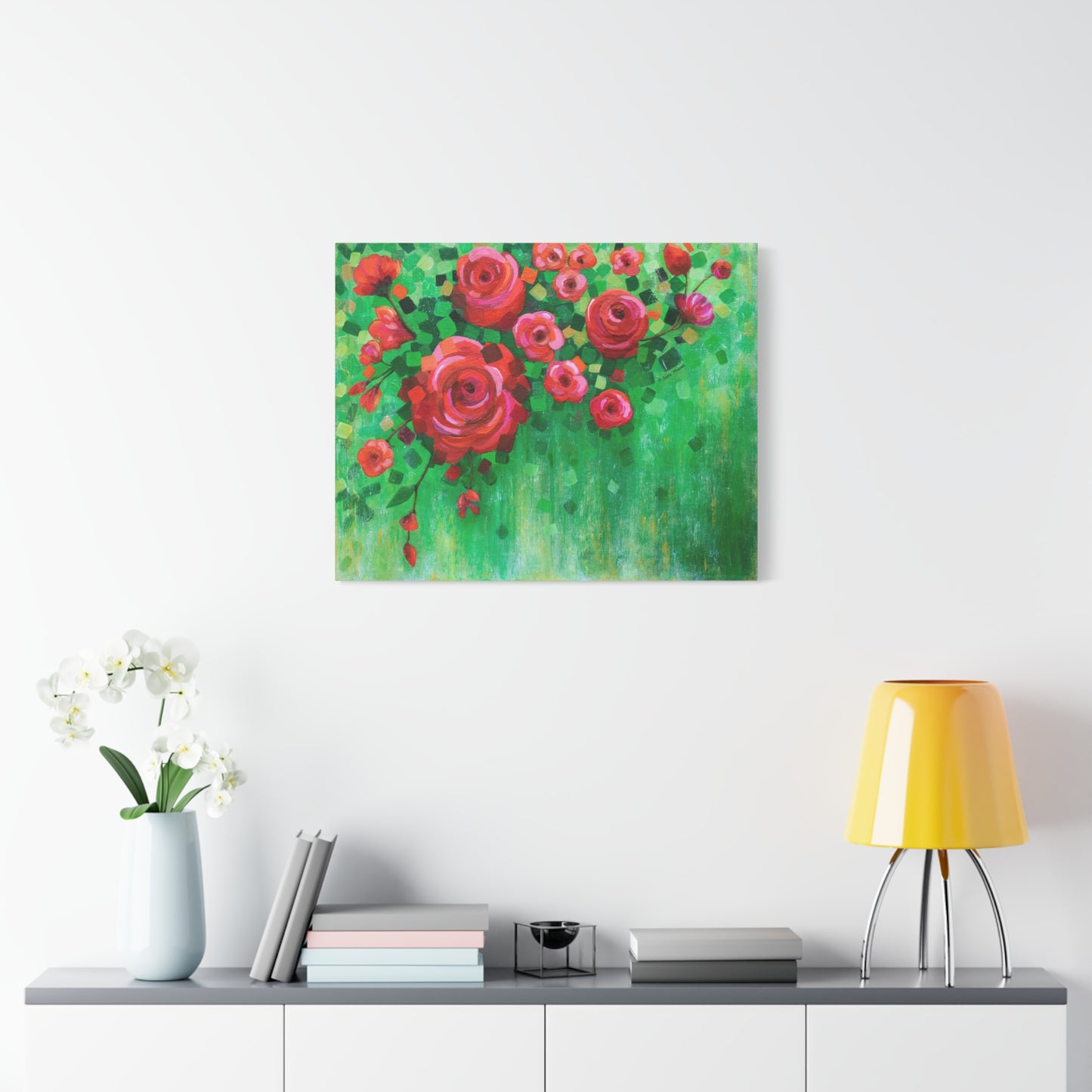 Roses and Confetti Canvas Print