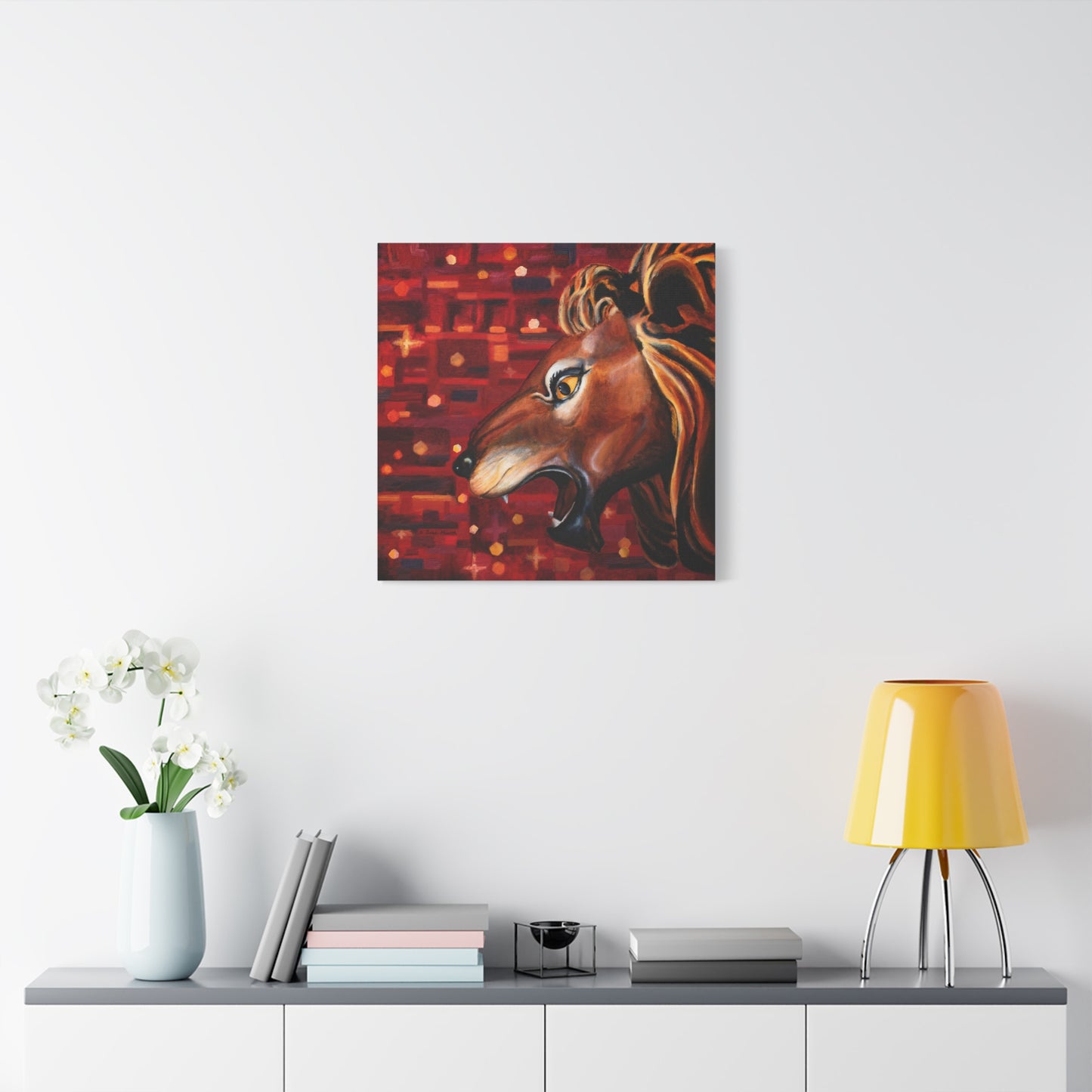 Carousel Lion Canvas Print