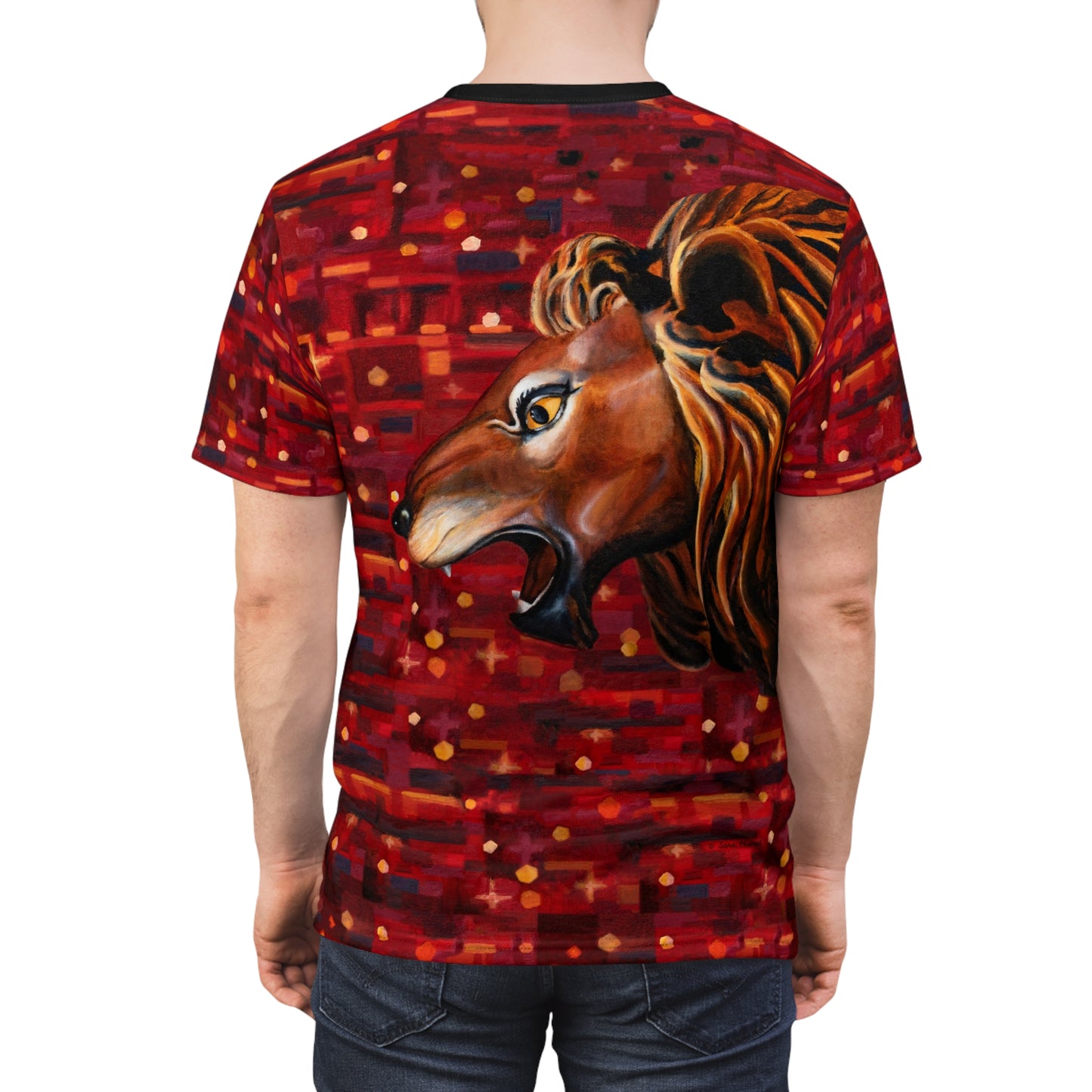 Carousel Lion Painting Adult Unisex AOP Short Sleeve T-Shirt