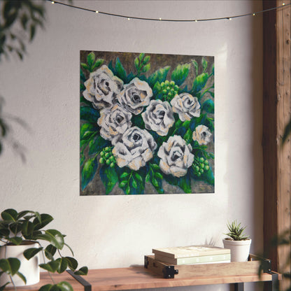 Rose Bouquet Burst Fine Art Paper Print