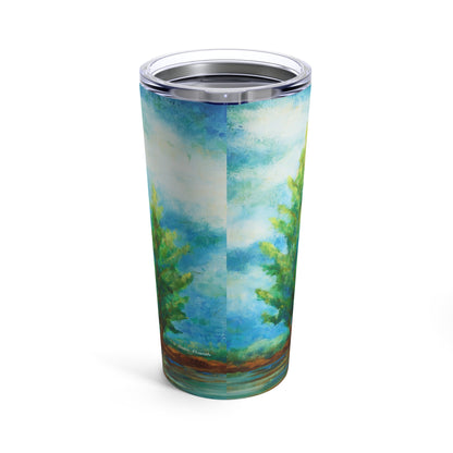 Three River Pines Painting Tumbler 20oz