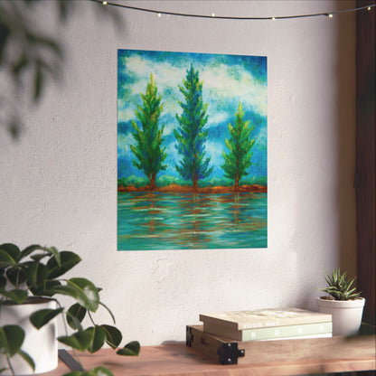 Three River Pines Fine Art Paper Print