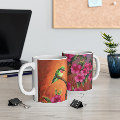 Hummingbird Sunset Painting Mug 11oz