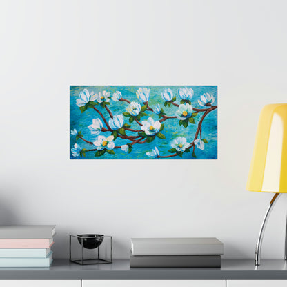 Magnolia Over Water Fine Art Paper Print