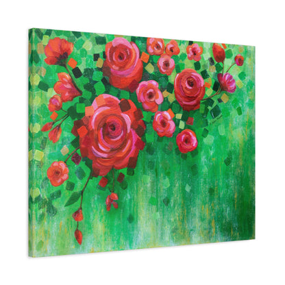 Roses and Confetti Canvas Print