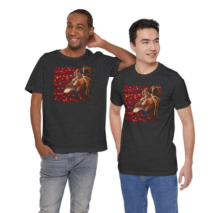 Carousel Lion Painting Adult Unisex Jersey Short Sleeve T-Shirt