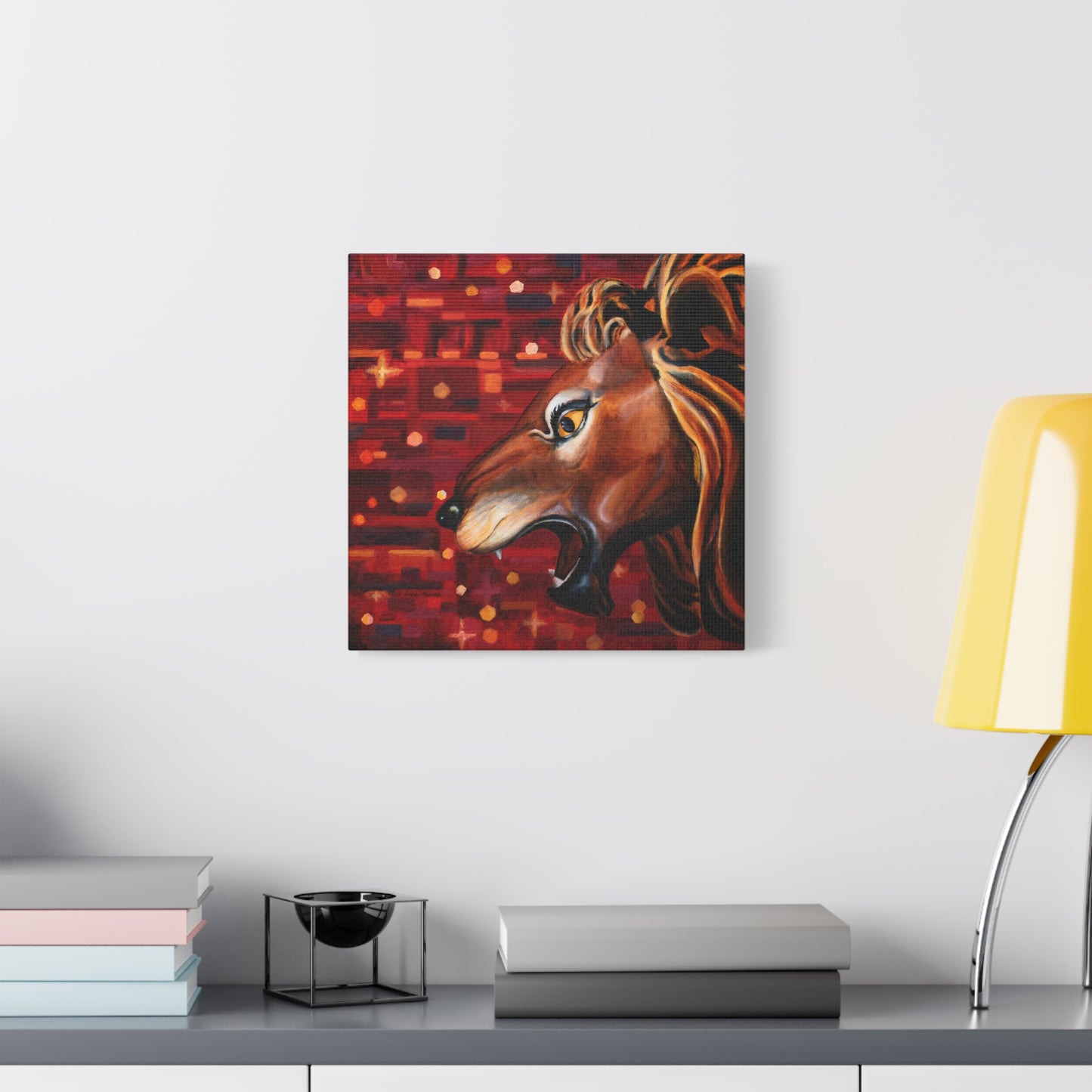 Carousel Lion Canvas Print