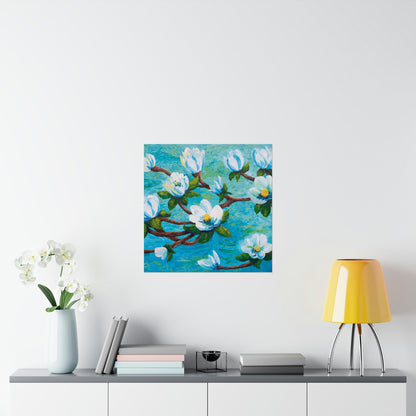 Magnolia Over Water Fine Art Paper Print