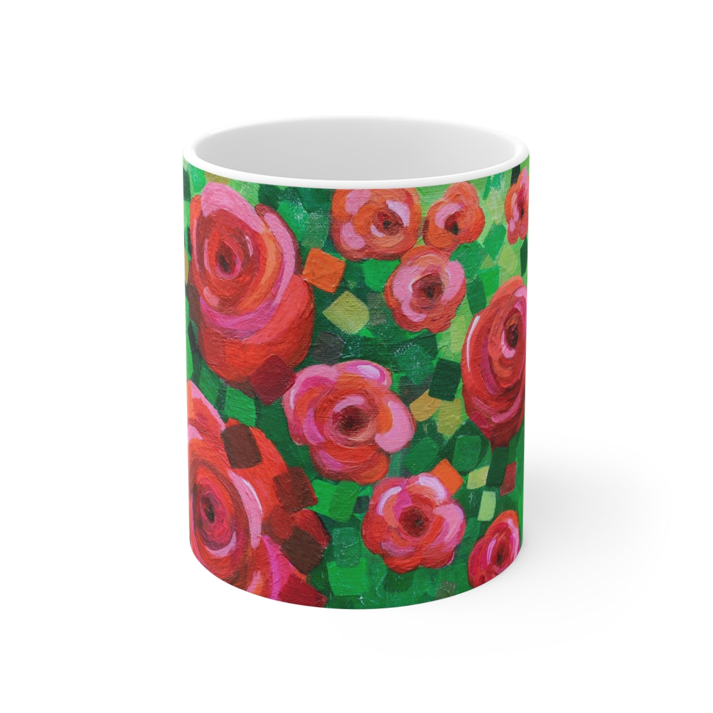 Roses and Confetti Painting Mug 11oz