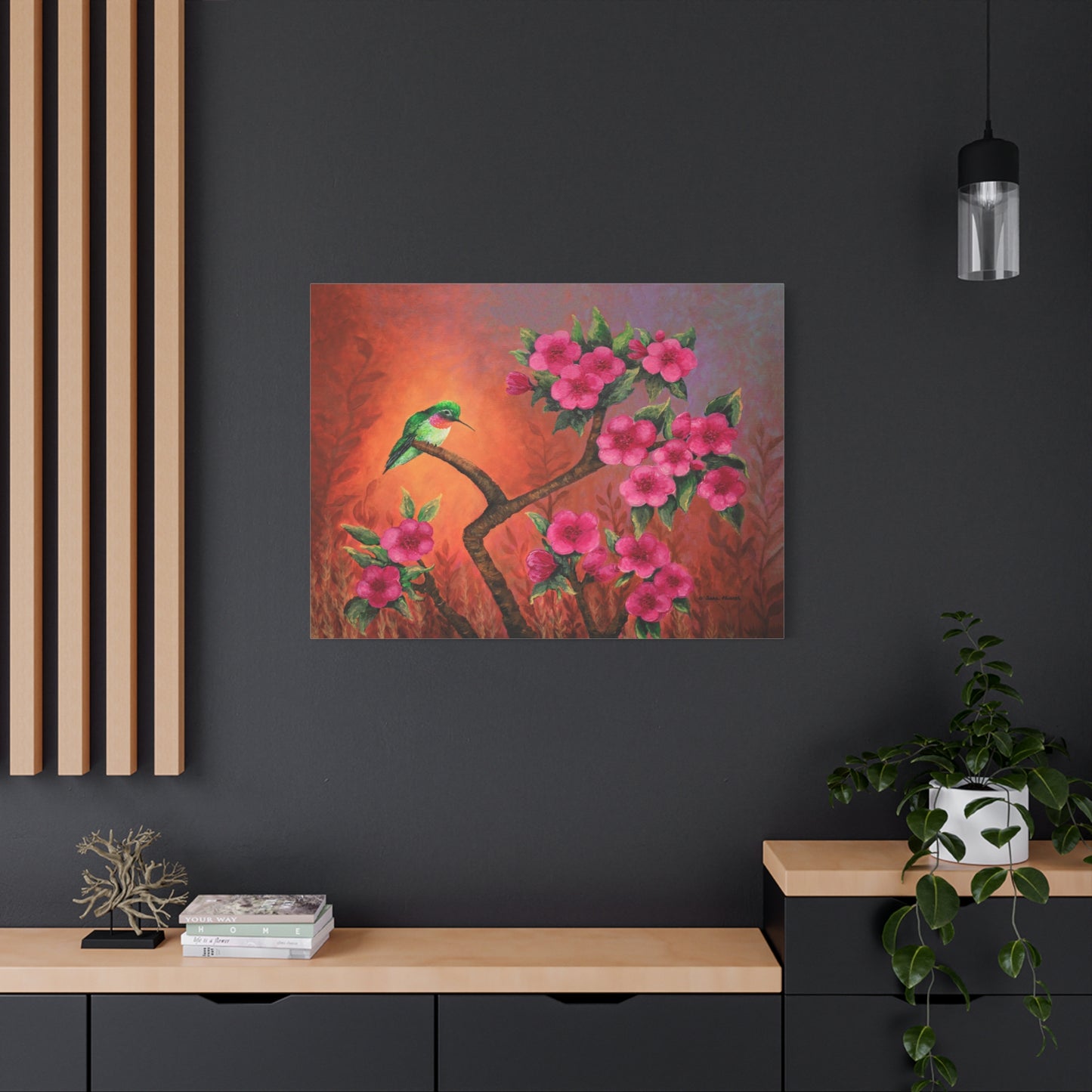 Hummingbird Sunset Canvas Print