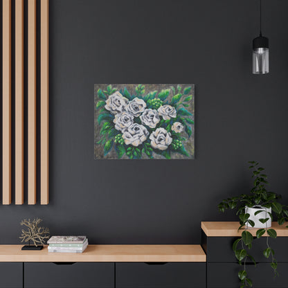 Rose Bouquet Burst Canvas Print