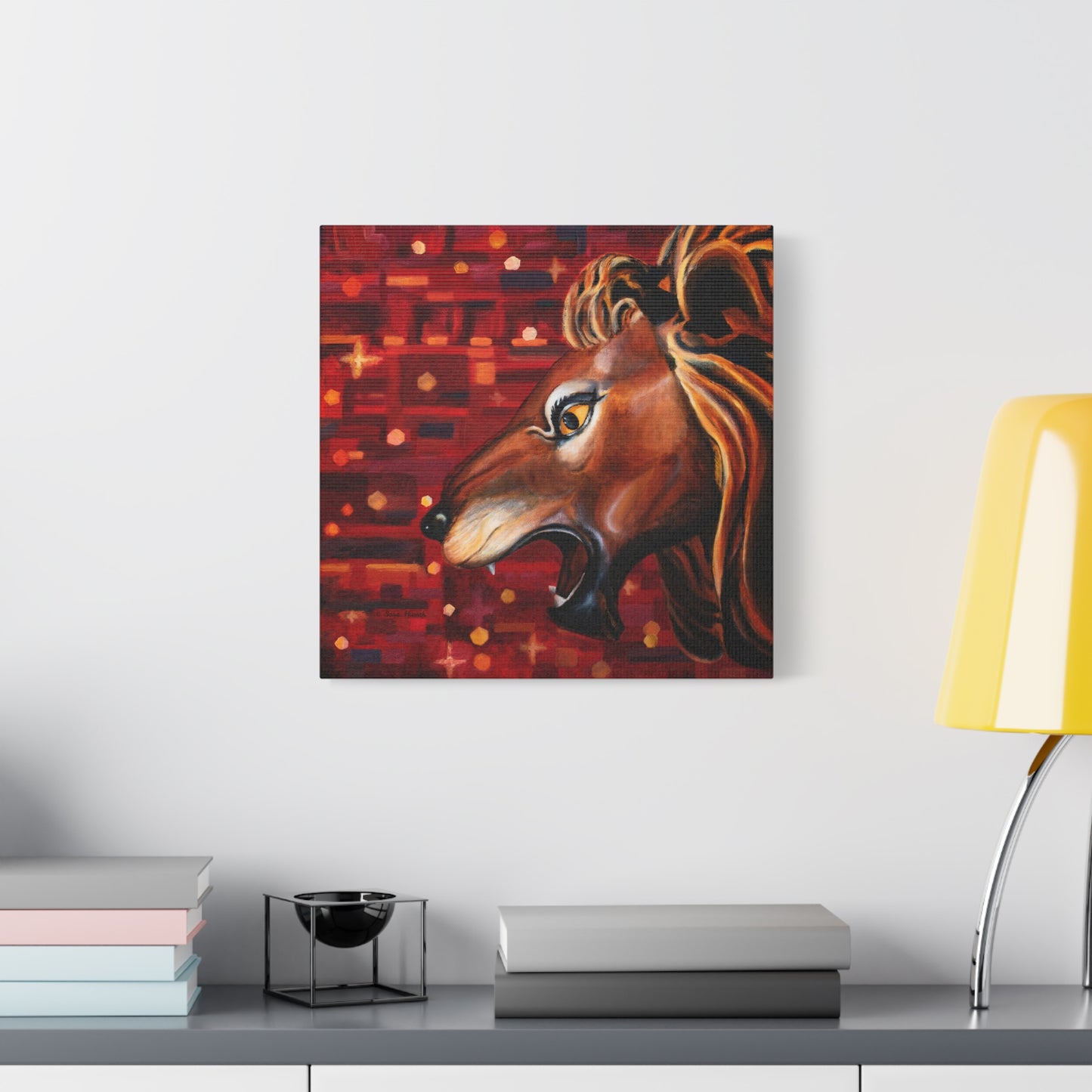 Carousel Lion Canvas Print