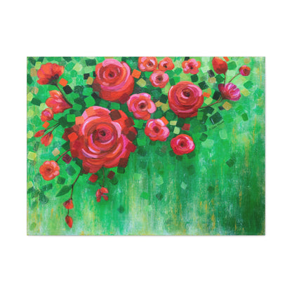 Roses and Confetti Canvas Print