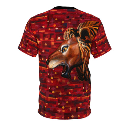 Carousel Lion Painting Adult Unisex AOP Short Sleeve T-Shirt