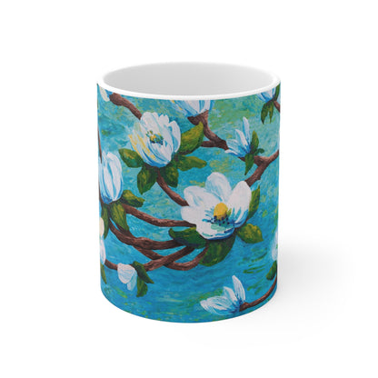 Magnolia Over Water Painting Mug 11oz