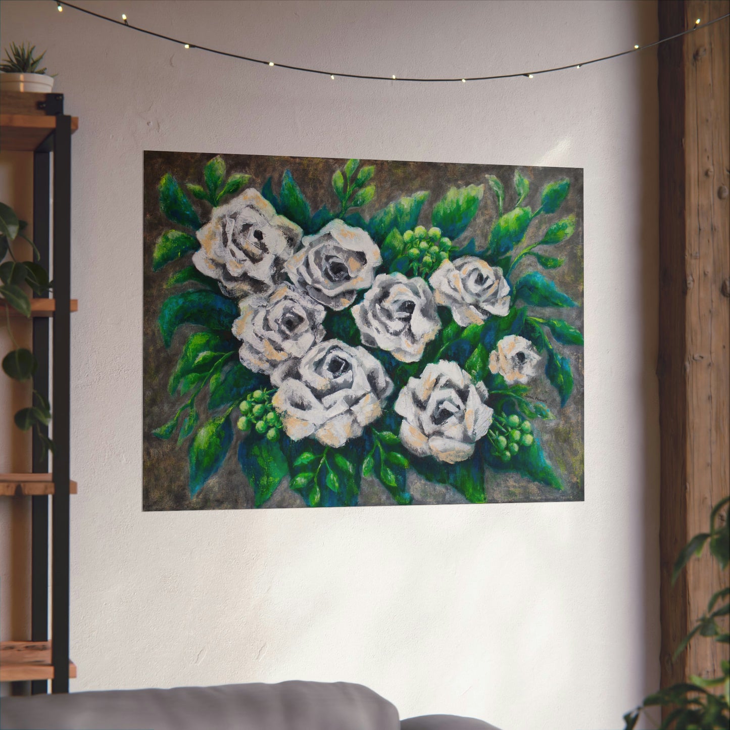 Rose Bouquet Burst Fine Art Paper Print