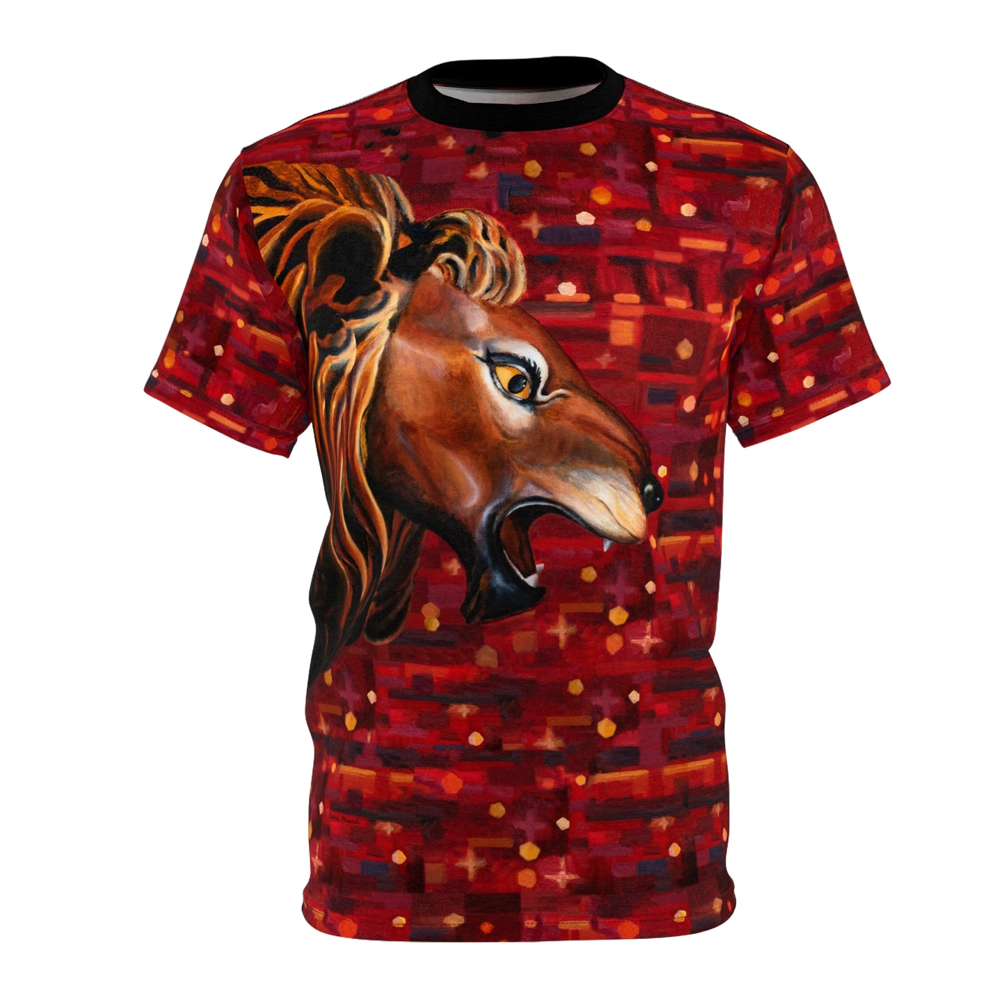 Carousel Lion Painting Adult Unisex AOP Short Sleeve T-Shirt