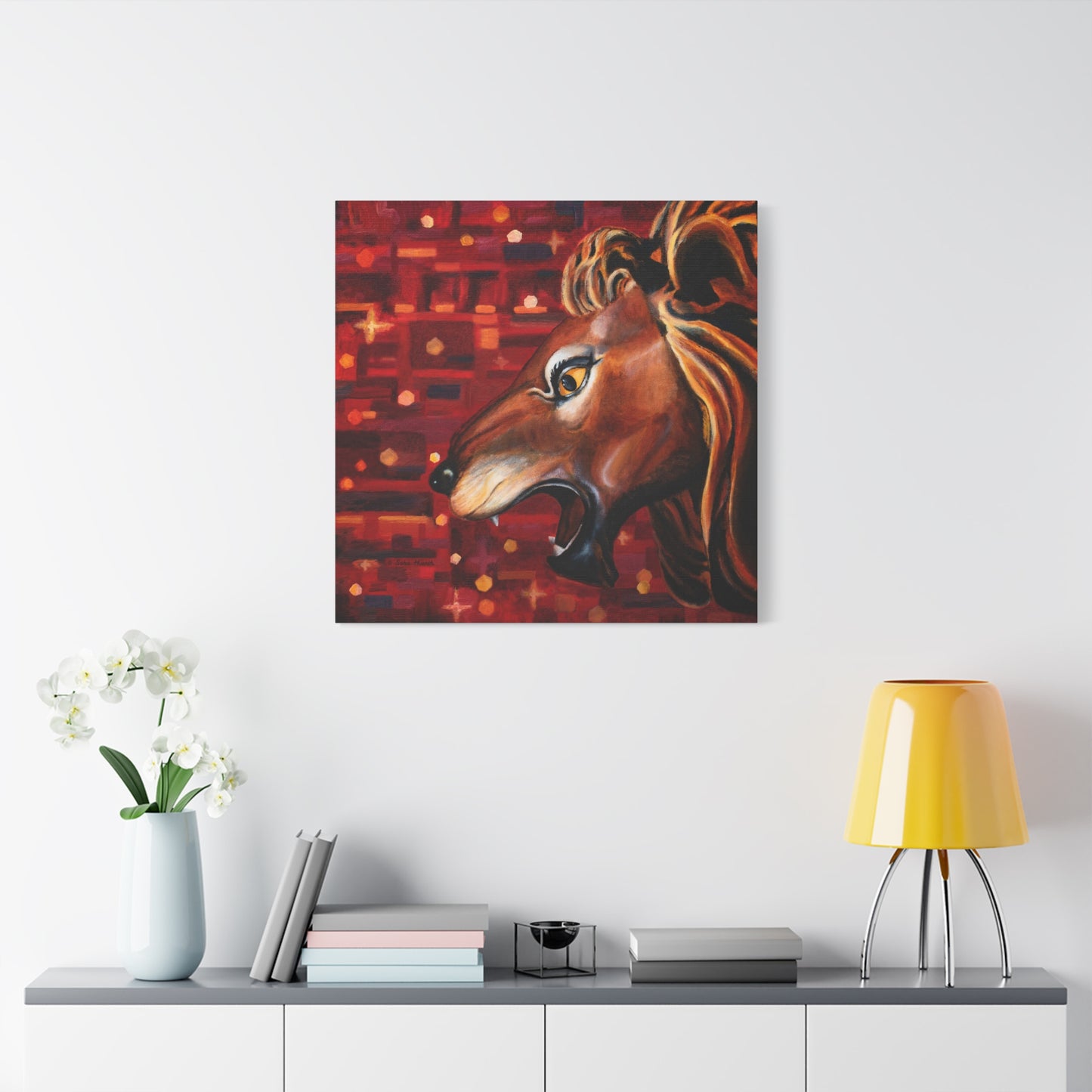 Carousel Lion Canvas Print