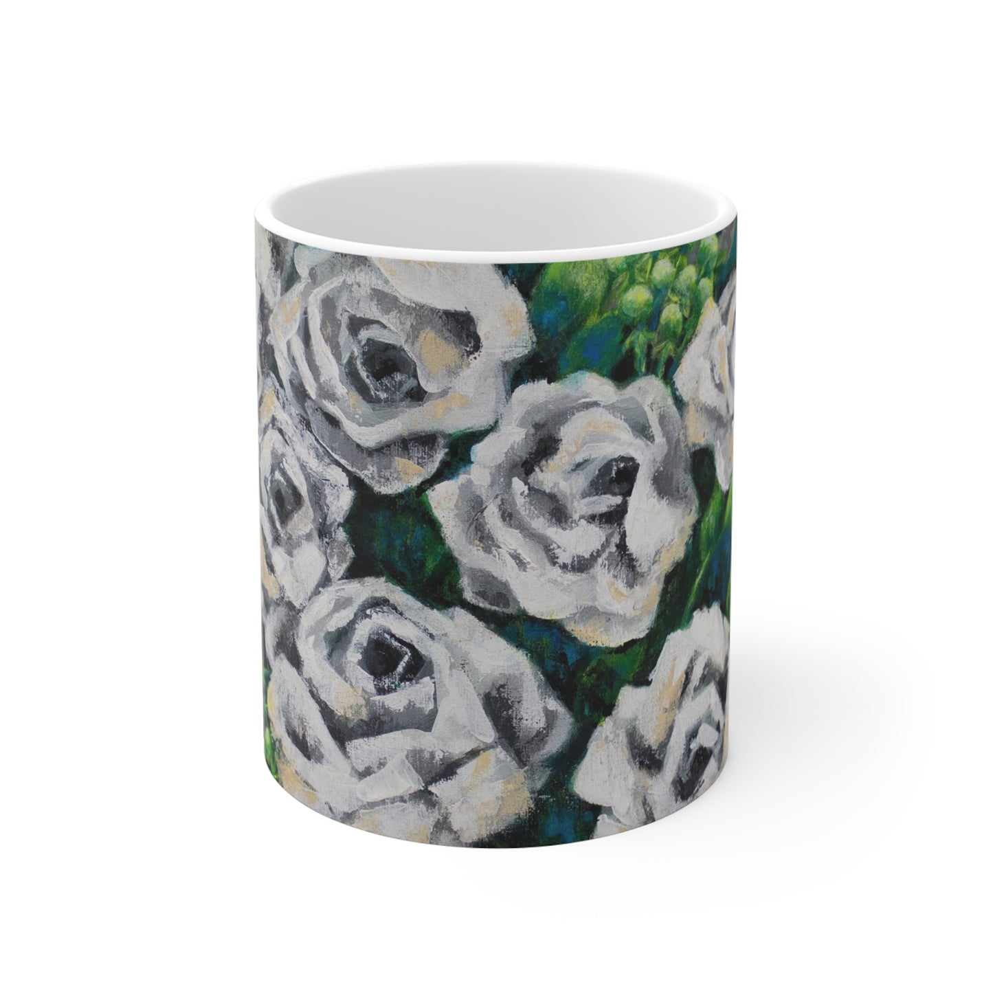 Rose Bouquet Burst Painting Mug 11oz