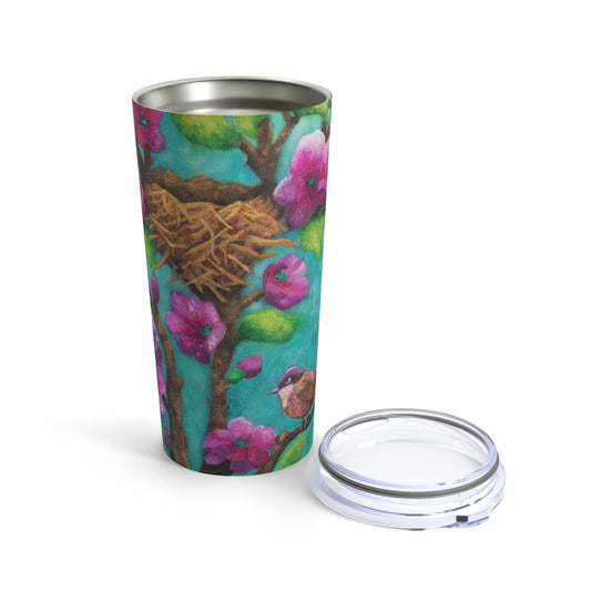 Purple Fairy Wren Painting Tumbler 20oz