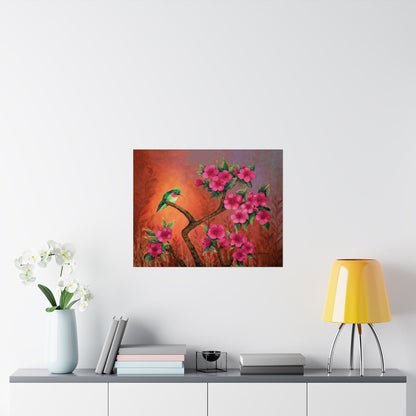 Hummingbird Sunset Fine Art Paper Print