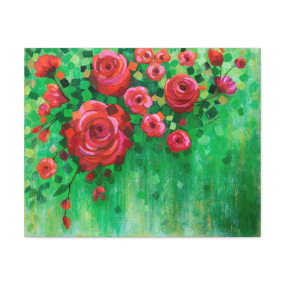 Roses and Confetti Canvas Print