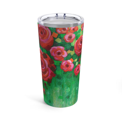 Roses and Confetti Painting Tumbler 20oz