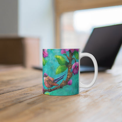 Purple Fairy Wren Painting Mug 11oz