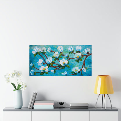 Magnolia Over Water Fine Art Paper Print