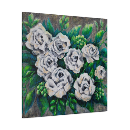 Rose Bouquet Burst Canvas Print