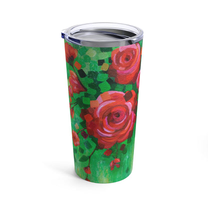 Roses and Confetti Painting Tumbler 20oz