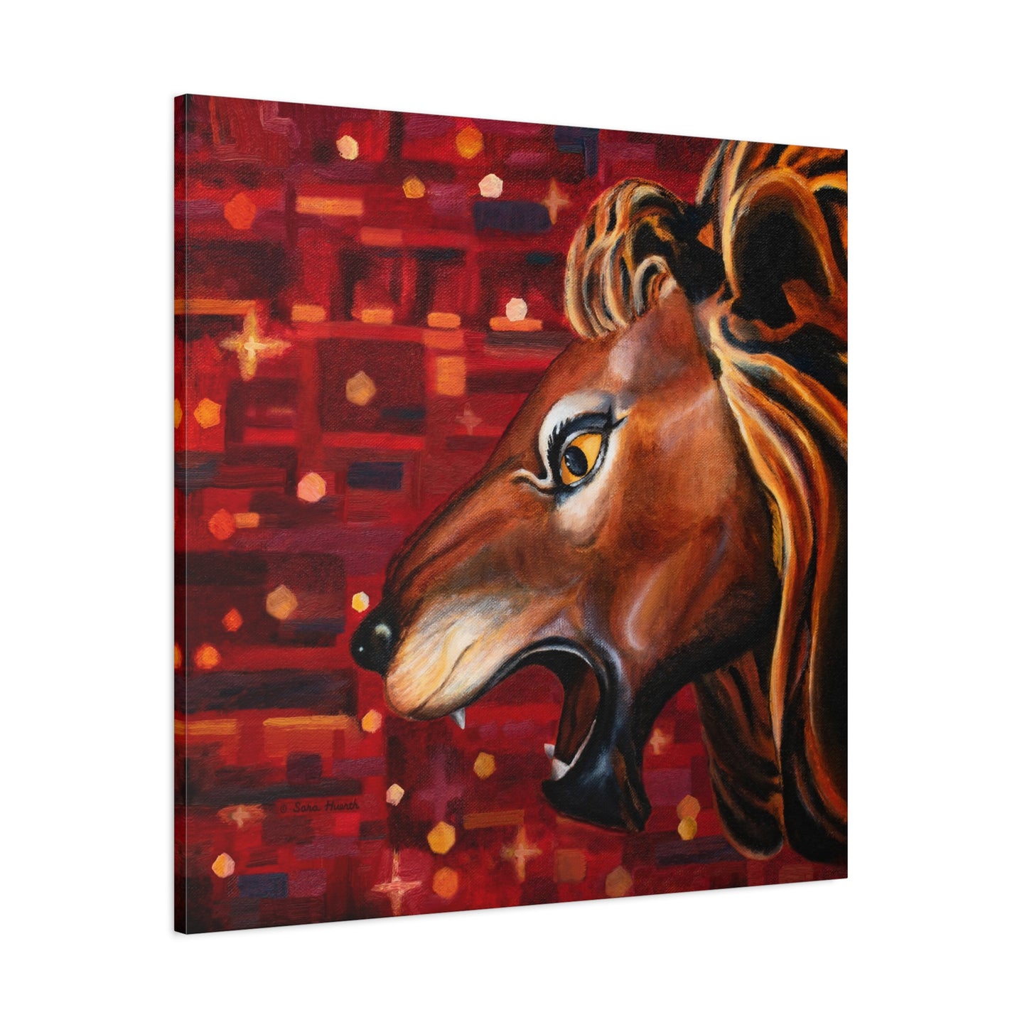 Carousel Lion Canvas Print