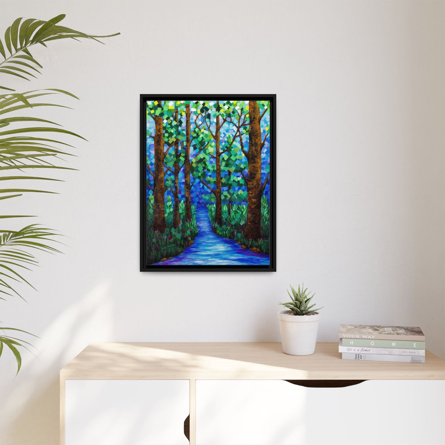 Pixel Persuasion Canvas Print, Black Frame