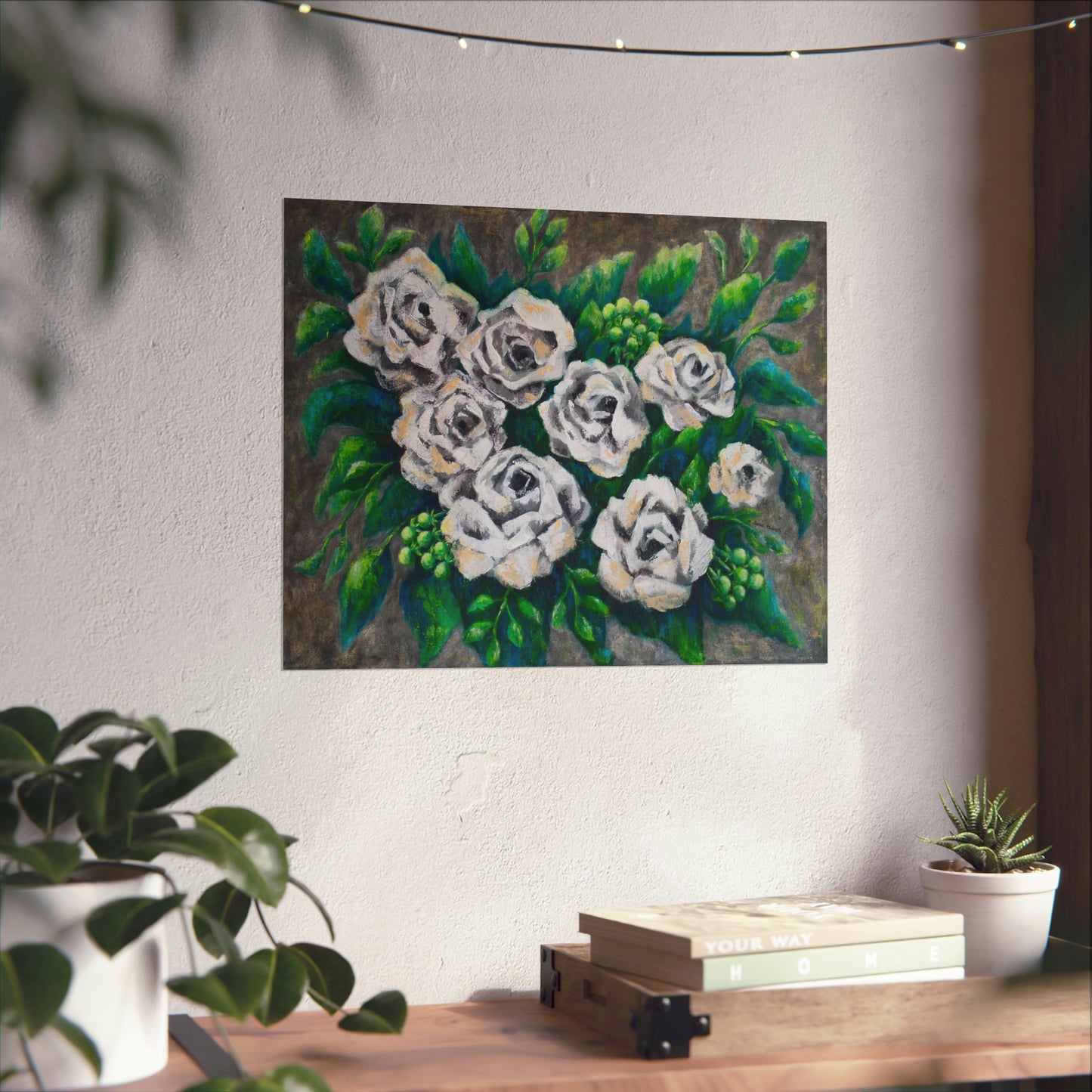 Rose Bouquet Burst Fine Art Paper Print