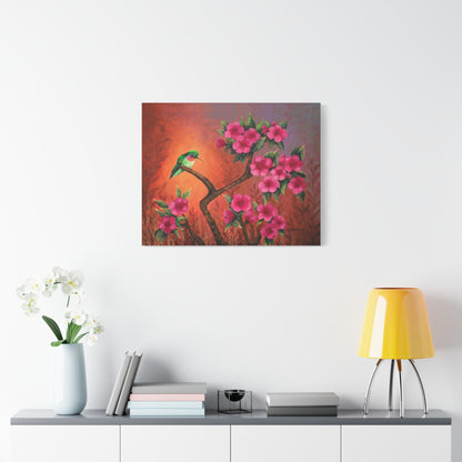 Hummingbird Sunset Canvas Print