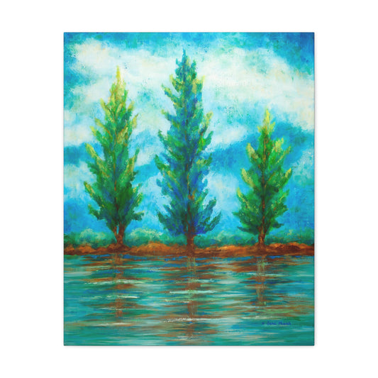 Three River Pines Canvas Print