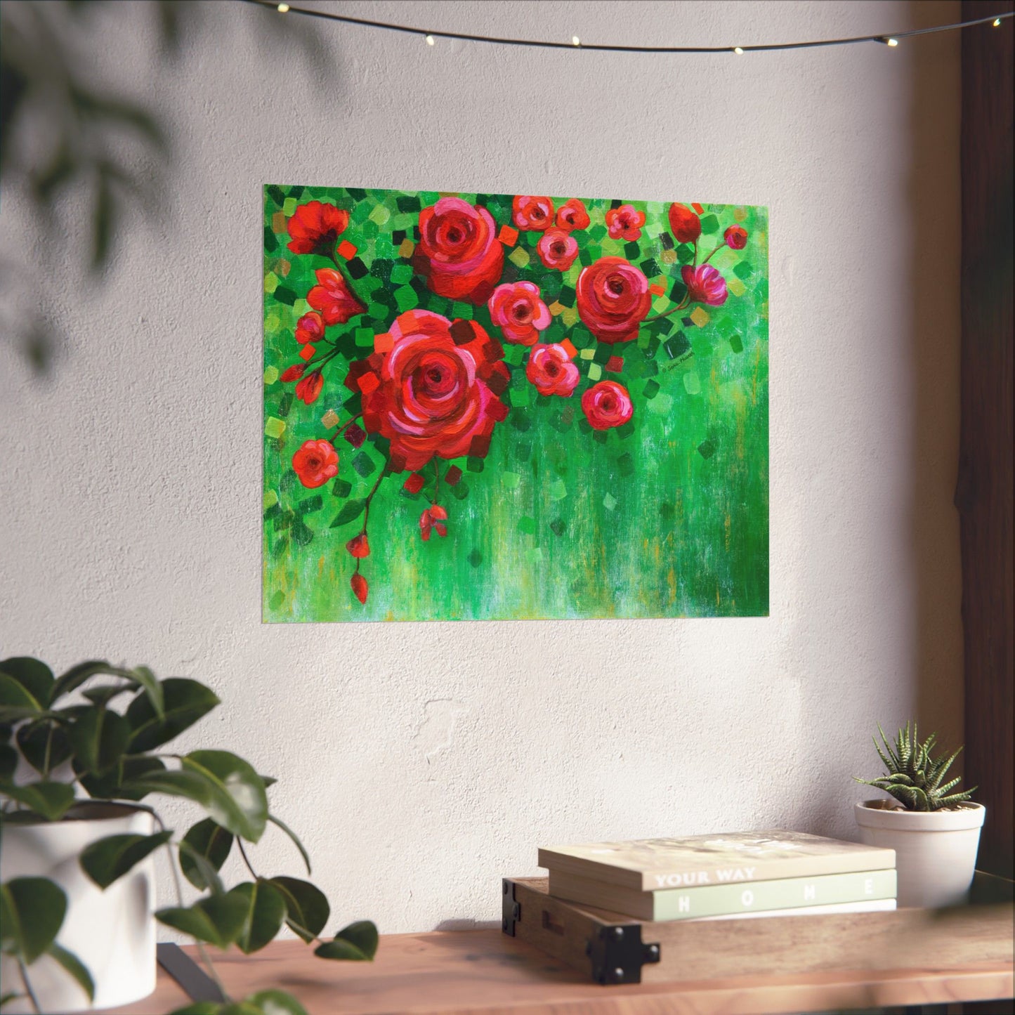 Roses and Confetti Fine Art Paper Print