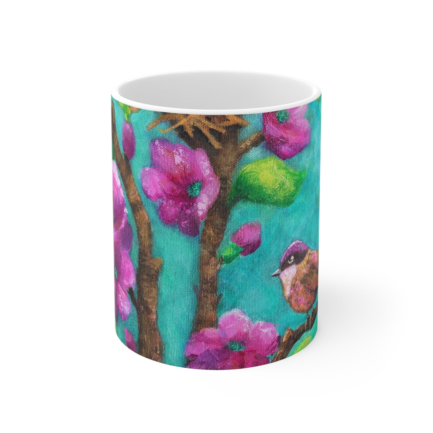 Purple Fairy Wren Painting Mug 11oz