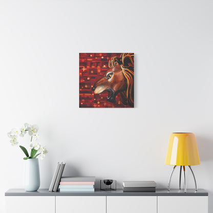 Carousel Lion Canvas Print