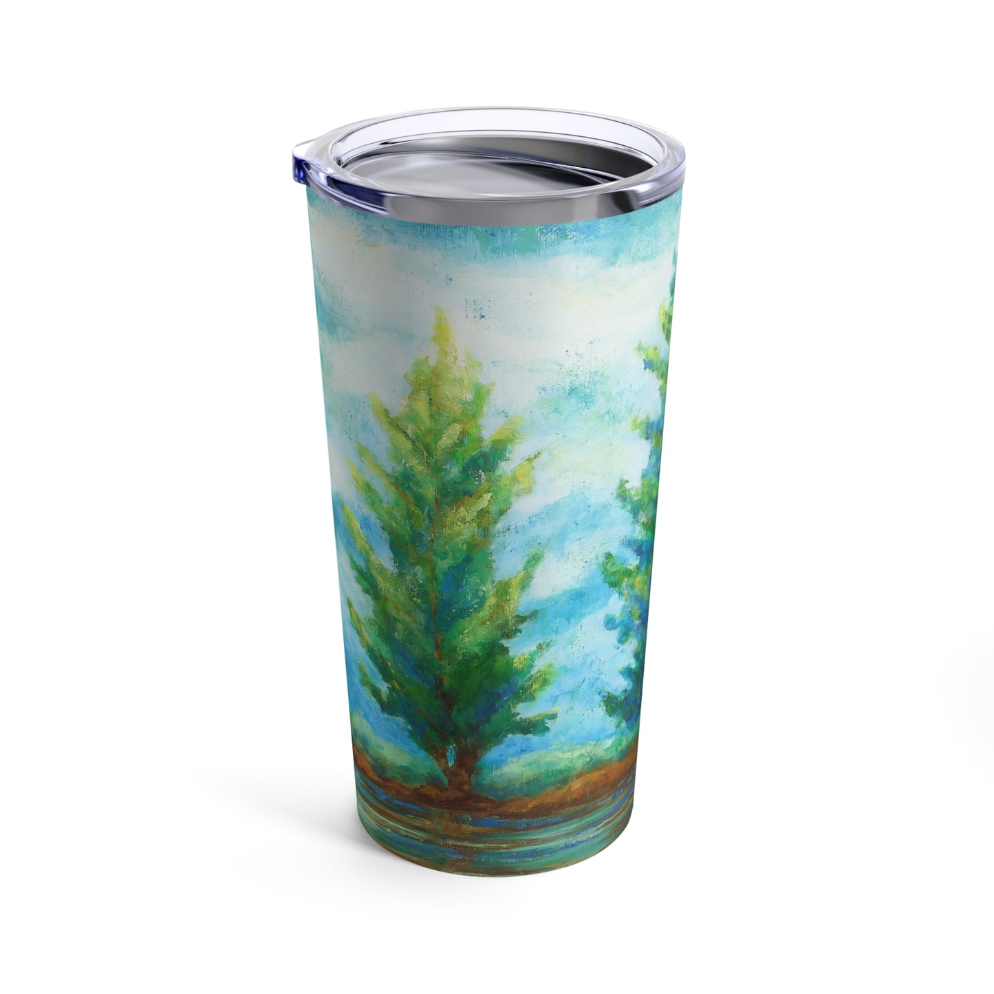 Three River Pines Painting Tumbler 20oz