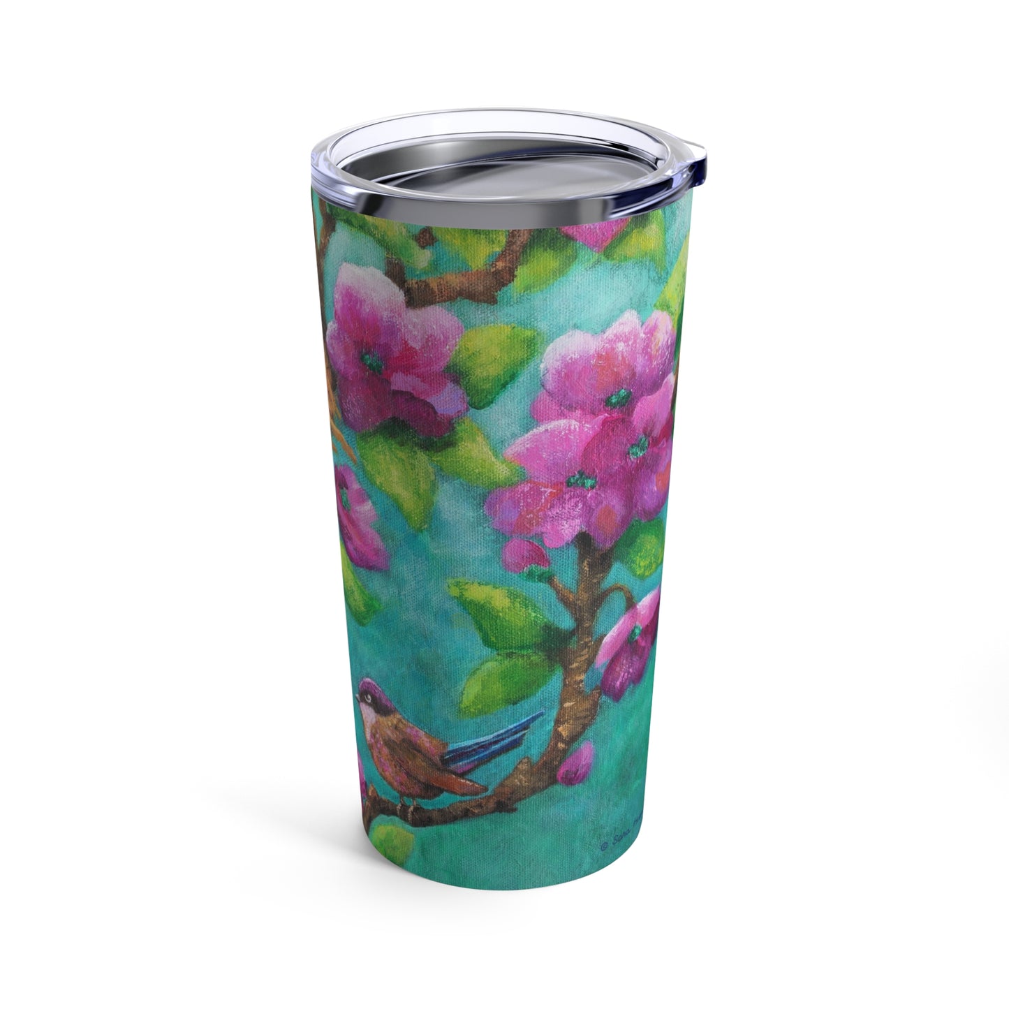 Purple Fairy Wren Painting Tumbler 20oz