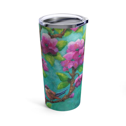 Purple Fairy Wren Painting Tumbler 20oz